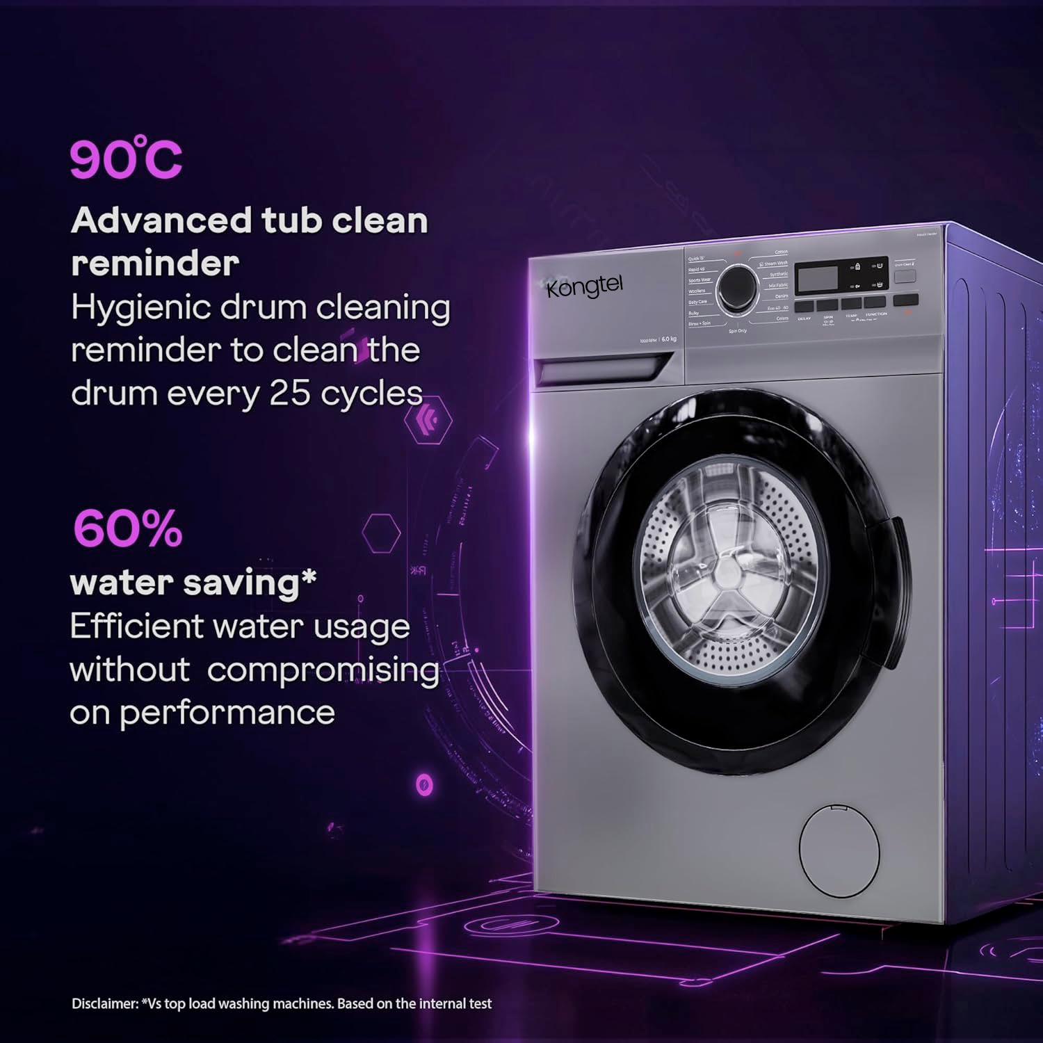 Galaxy Digital Inverter Motor, Fully-Automatic Front Load Washing Machine - Image 3