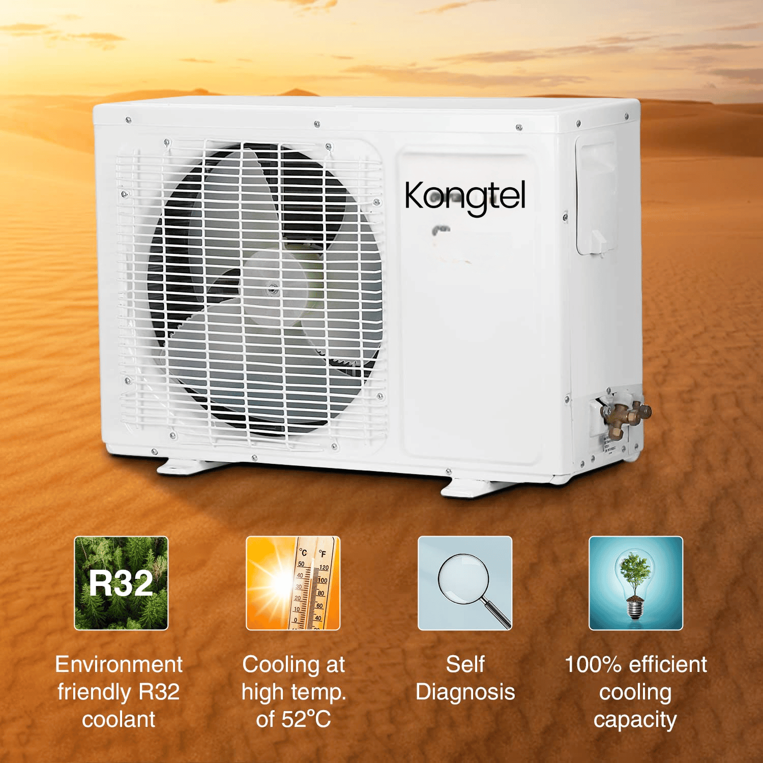Galaxy - 1 Ton 3 Star Wind-Free Technology Inverter Split AC - Image 3