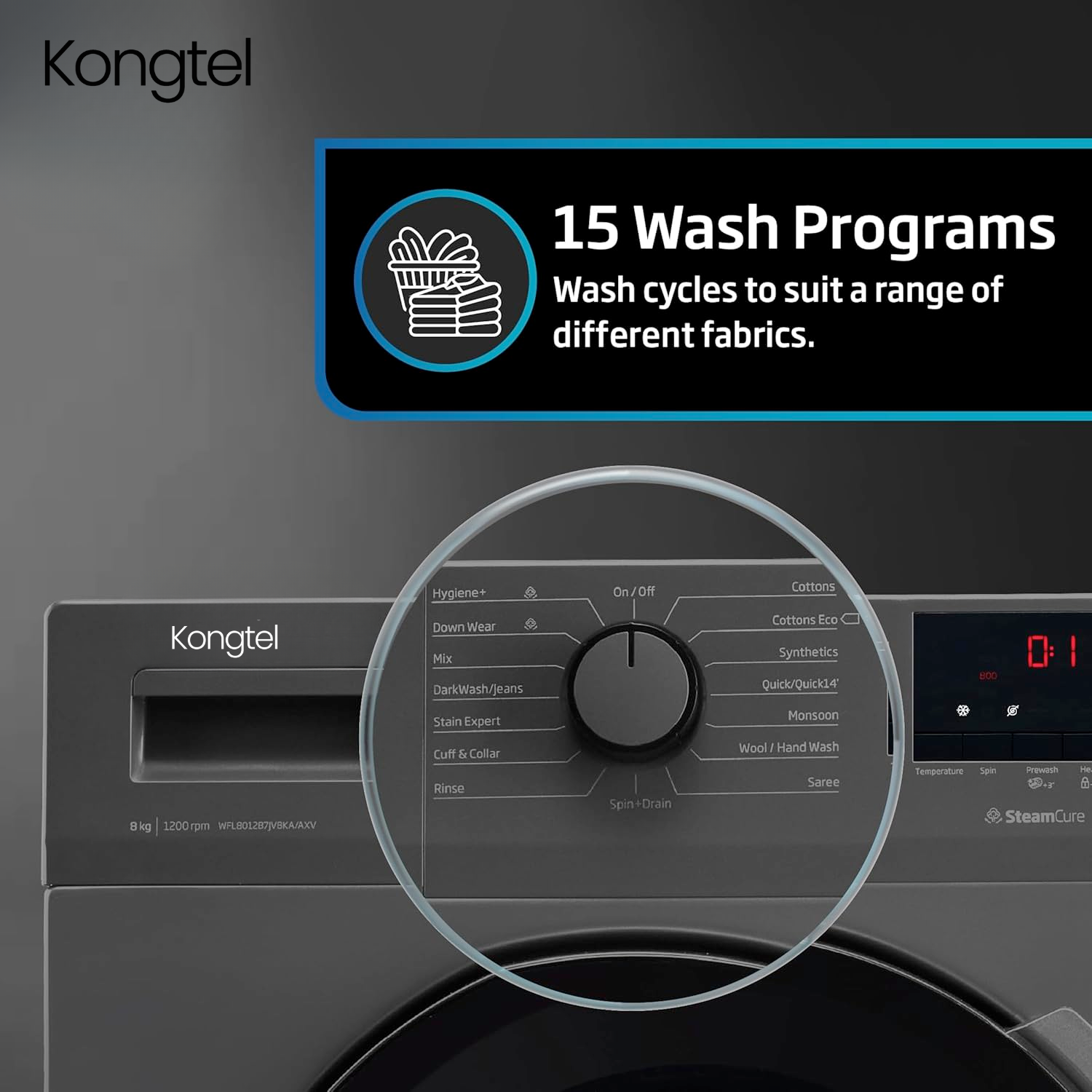 Galaxy - 8Kg 5-Star AI Control & Wi-Fi, Fully-Automatic Front Loading Washing Machine - Image 3